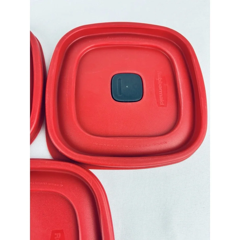 Rubbermaid Easy Find‎ Vented Replacement Red Lids ONLY 6.5